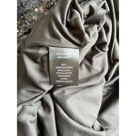 NEW Hutch Long Sleeve Mini Sequin Dress with Feather Cuffs Black Size XXS - Picture 5 of 6